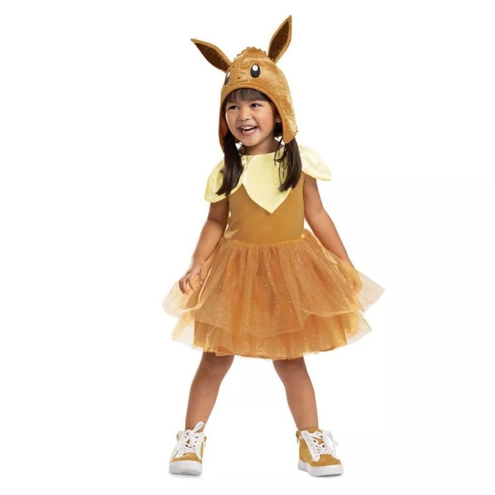 Disguise Toddler Pokémon Eevee Halloween Costume Dress Sz M 3T-4T